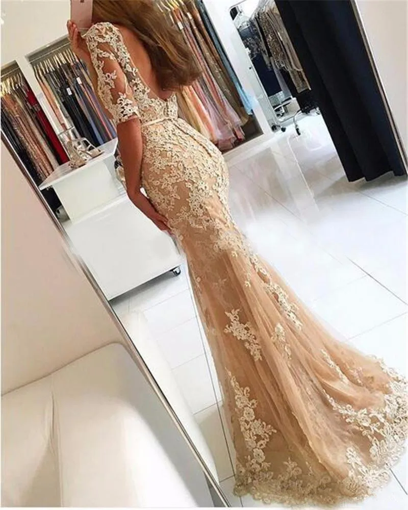 SDG103-Long-Dress-Mermaid-Evening-Dress-2018-Lace-Appliques-Robe-De-Soiree-longue-2017-Formal-Dress (1)