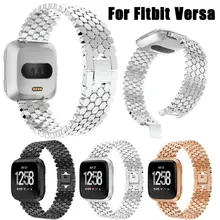 Браслет на запястье для Fitbit Versa мода уникальная, из нержавеющей стали сменный ремешок для наручных часов умные часы с ремнем 18Jul10