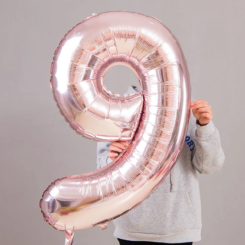 32 дюйма Количество воздушных шаров из розового золота воздушный шар из фольги 18th 30th День рождения украшения для взрослых и детей пользу/воздушные шары вечерние Supplise - Цвет: 9