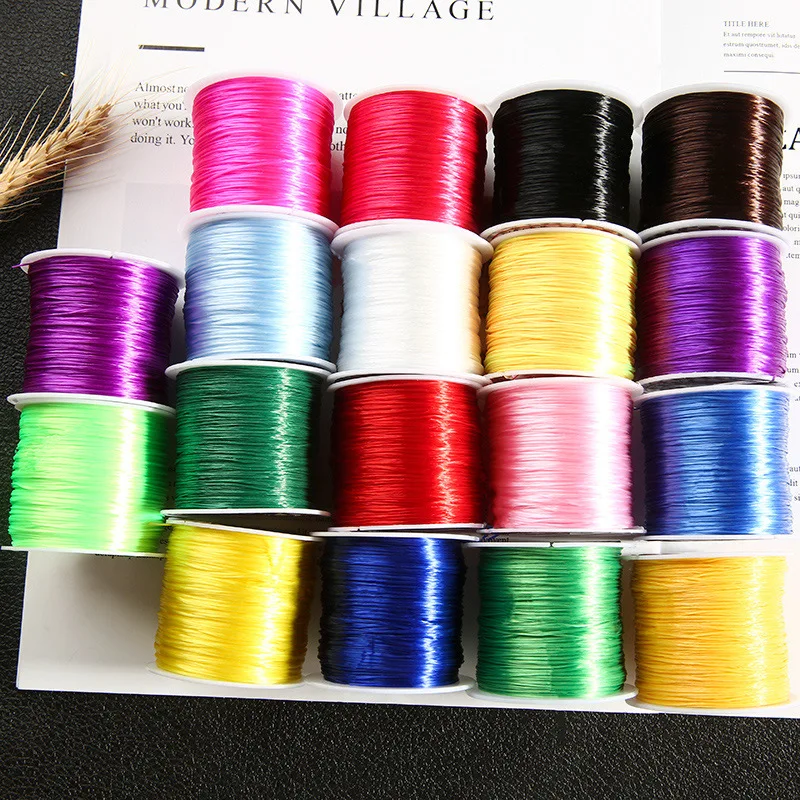 Strong Stretchy Elastic String Assorted Crystal White Beading Cord Line Jewelry