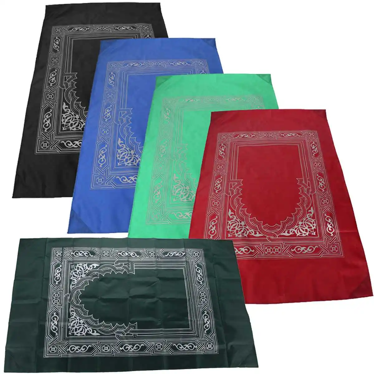 100x60 см, четыре цвета, легко носить с собой, Eid mubarak, мусульманский коврик для молитвы, исламский коврик для карманного складное покрывало с компасом