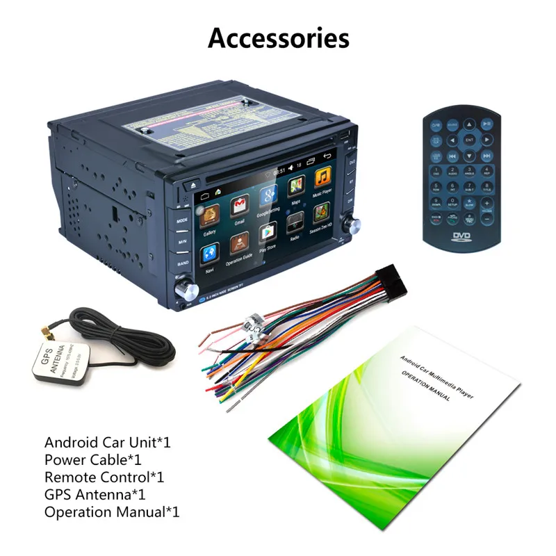 Excellent AR6002B 6.2" Car DVD Player 2 Din Touch Screen Stereo Radio Audio MP3 Music Player with GPS Navigation Steering Wheel Control 26