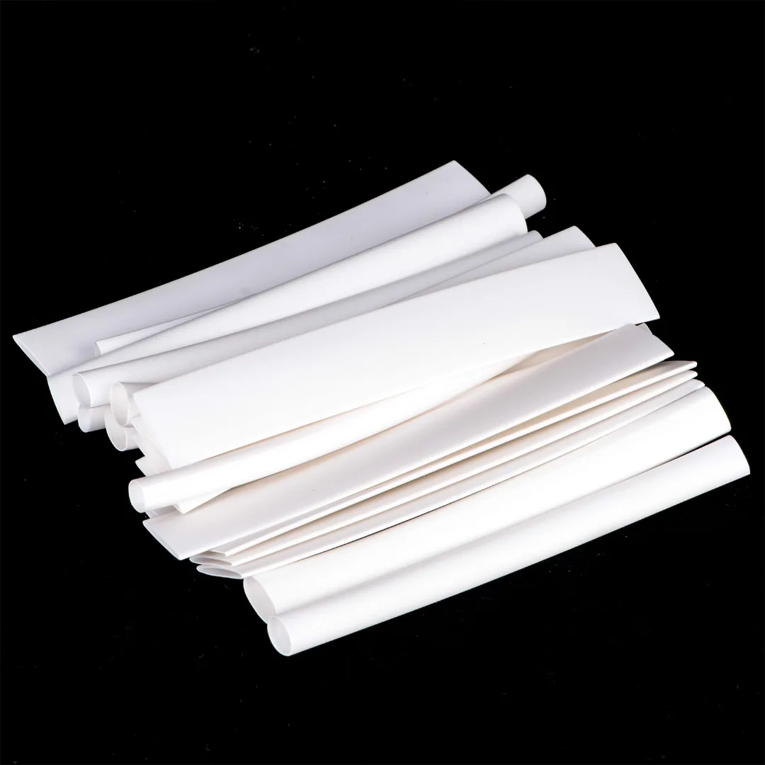 20pcs White Heat Shrink Tubing Sleeve Wire Kit Heatshrink Tube 100mm 3/4:1 For Android Data Cable Mayitr