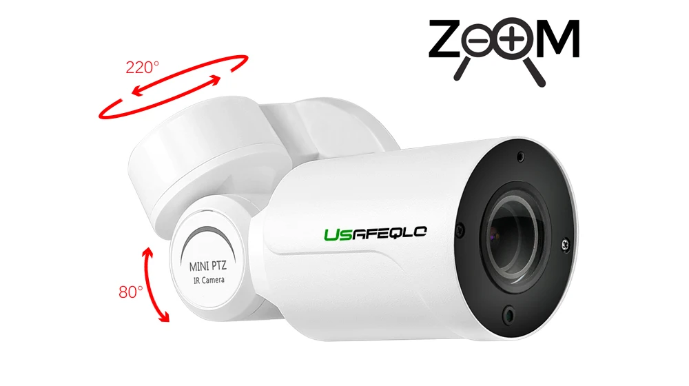 USAFEQLO наружная PTZ IP камера безопасности 2MP 4MP Super HD 4X оптический зум Автофокус 100ft ИК ночного видения Всепогодный