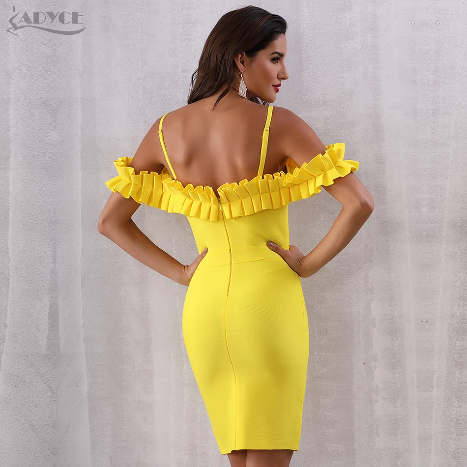 ADYCE для женщин летние платья повязки Vestidos Verano 2019 сексуальная Slash средства ухода за