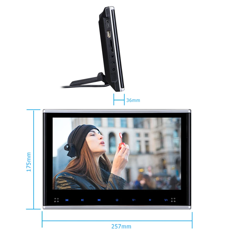 Монитор для подголовника автомобиля TFT ЖК экран 10 1 дюйма USB/SD/HDMI с пультом