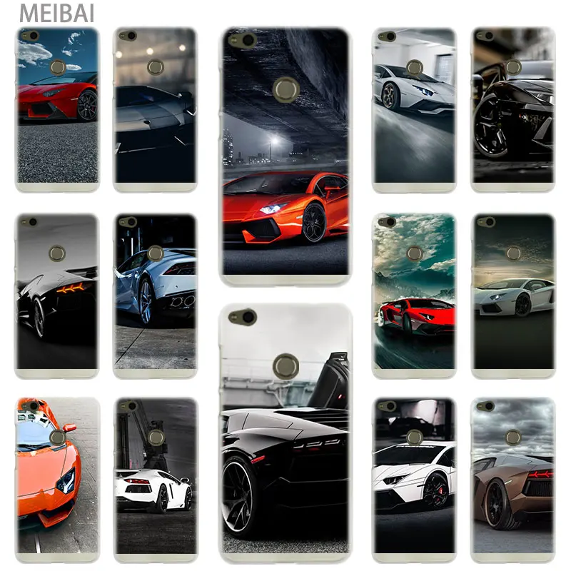 

Lambo super sport car Transparent Hard case for Huawei Y6 pro Y3 Y5 2017 Y3 ii Y5 ii Nova 3i Y5 Y7 prime 2018 cover Y9 2018