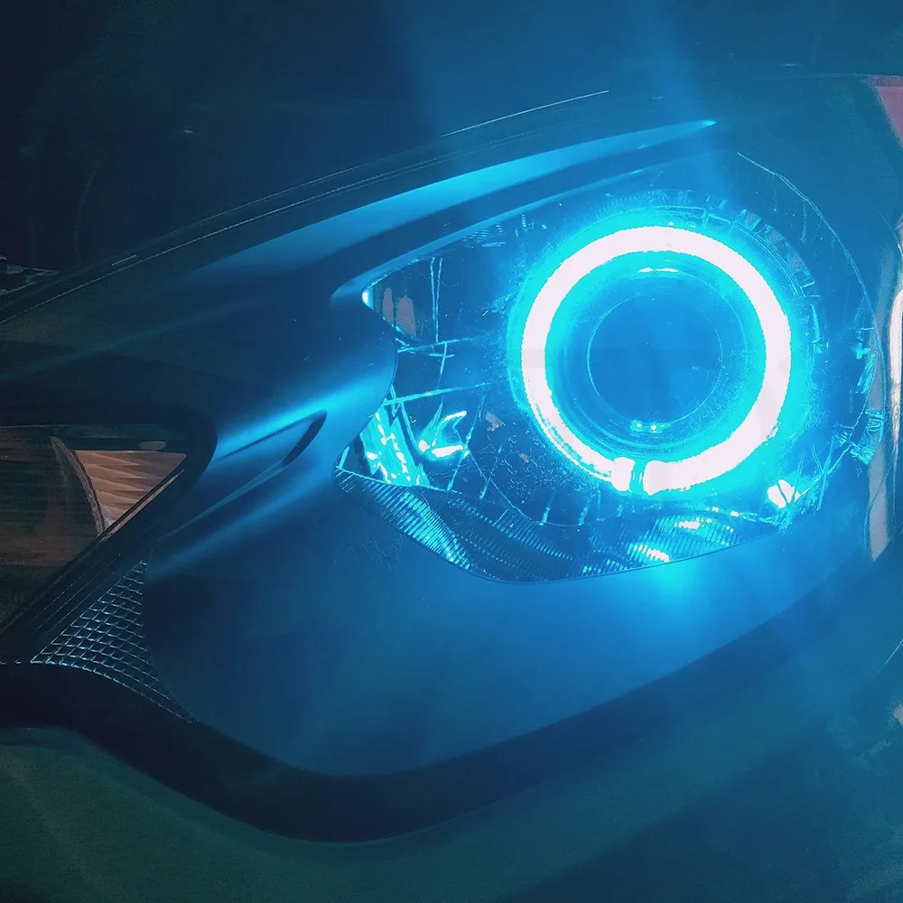 2 шт. DRL Противотуманные фары для автомобиля COB Led Ангельские Глазки 64 мм 76 мм 89 мм лампа водонепроницаемый дневной ходовой свет мотоциклетные фары 30 Вт DC 12 В
