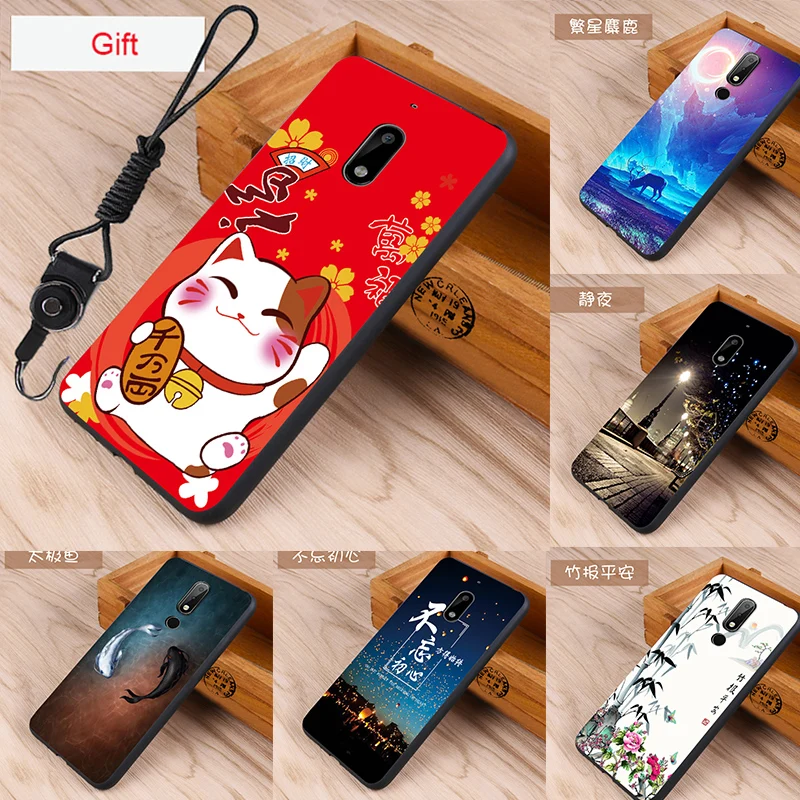 Nokia X6 Case Original Silicone Cover for Bag Skin Wolf Fish Skull Fundas 100% BiNFUL |