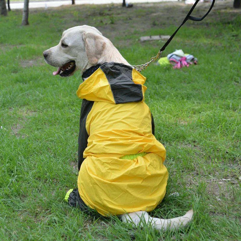 Bigeyedog дождевик для больших собак Одежда для больших собак водонепроницаемая одежда Французский бульдог, золотистый ретривер Лабрадор Хаски питбуль