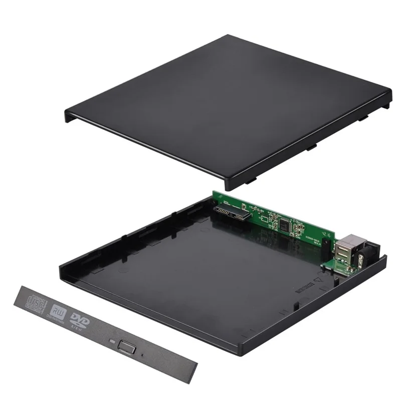 Maikou 12 7 мм USB 2 0 Внешний DVD/CD ROM чехол для ноутбука Настольный ПК оптический диск SATA