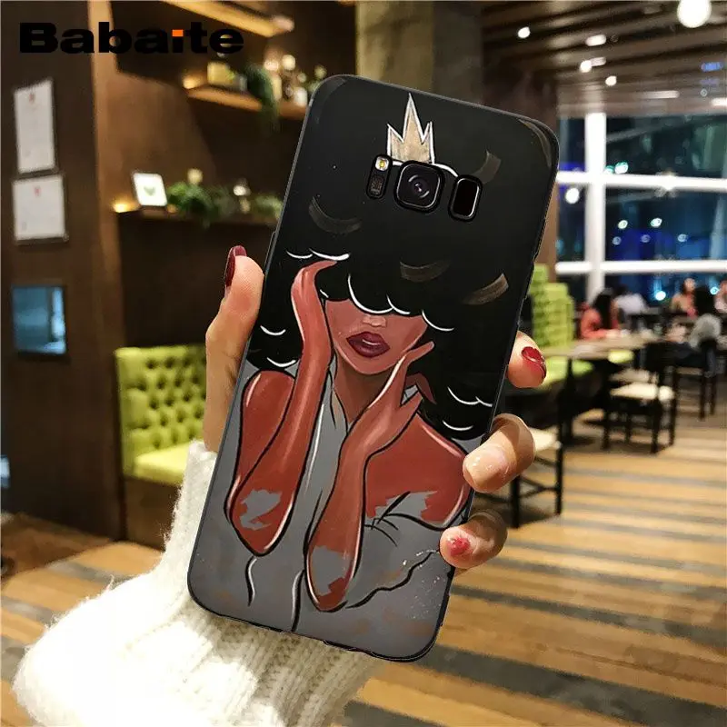 Babaite меланин POPPIN Black Girl Ультратонкий чехол для телефона с узором Samsung GALAXY s6 edge plus s7