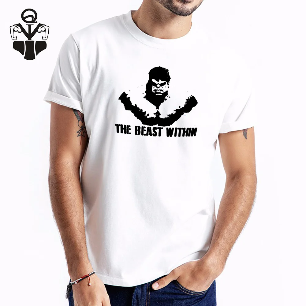QIM футболка 2019 мужская с принтом хлопок o-образным вырезом свободная модная мужская одежда 2019 Лето смешной короткий рукав топ тройники