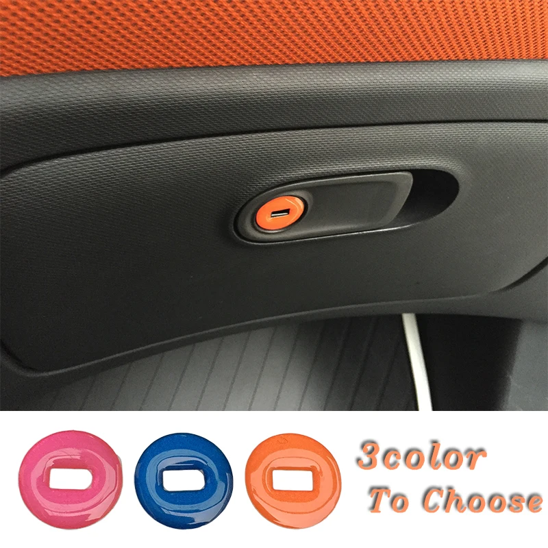 

smart 453 fortwo Car Interior Stickers Car Copilot Glovebox Keyhole Decorative Covers Trim Strips Car Styling