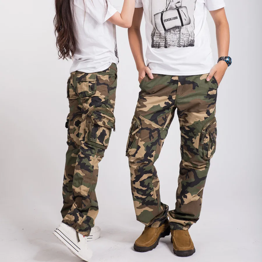 Hottest women army fatigue baggy pants cargo pants sports wear mens