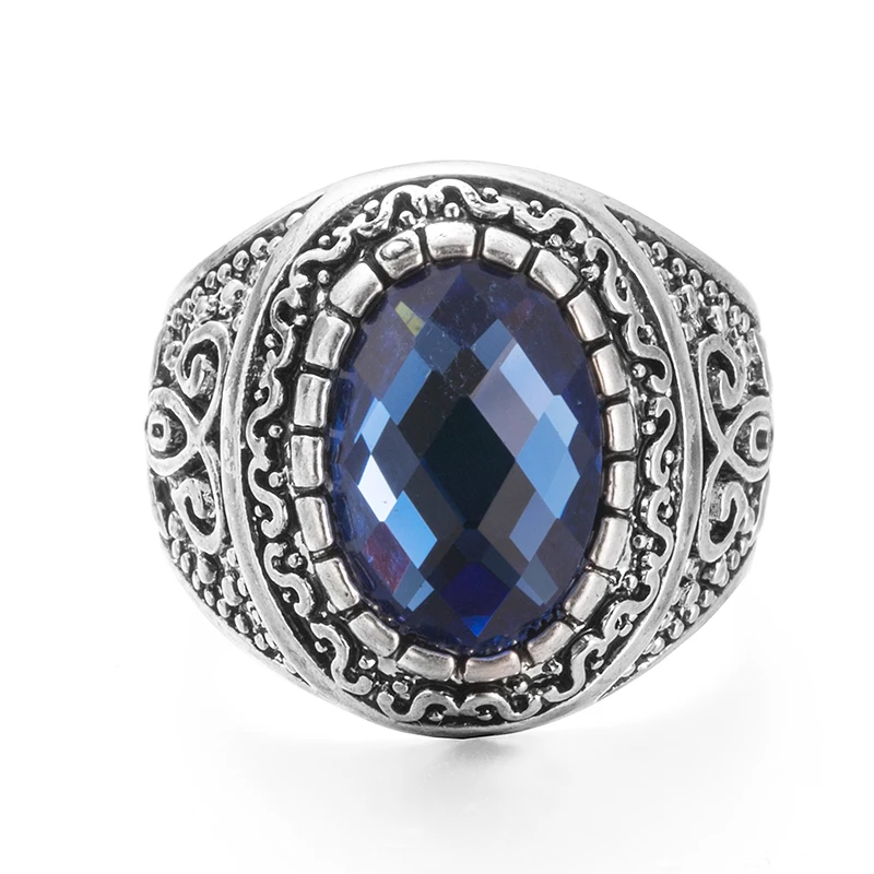 vagula vintage silver color rhinestone mens rings copper blue shine stone wedding rings for male s122 - Stone Wedding Rings vagula vintage silver color rhinestone mens rings copper blue shine stone wedding rings for male s122 - Stone Wedding Rings