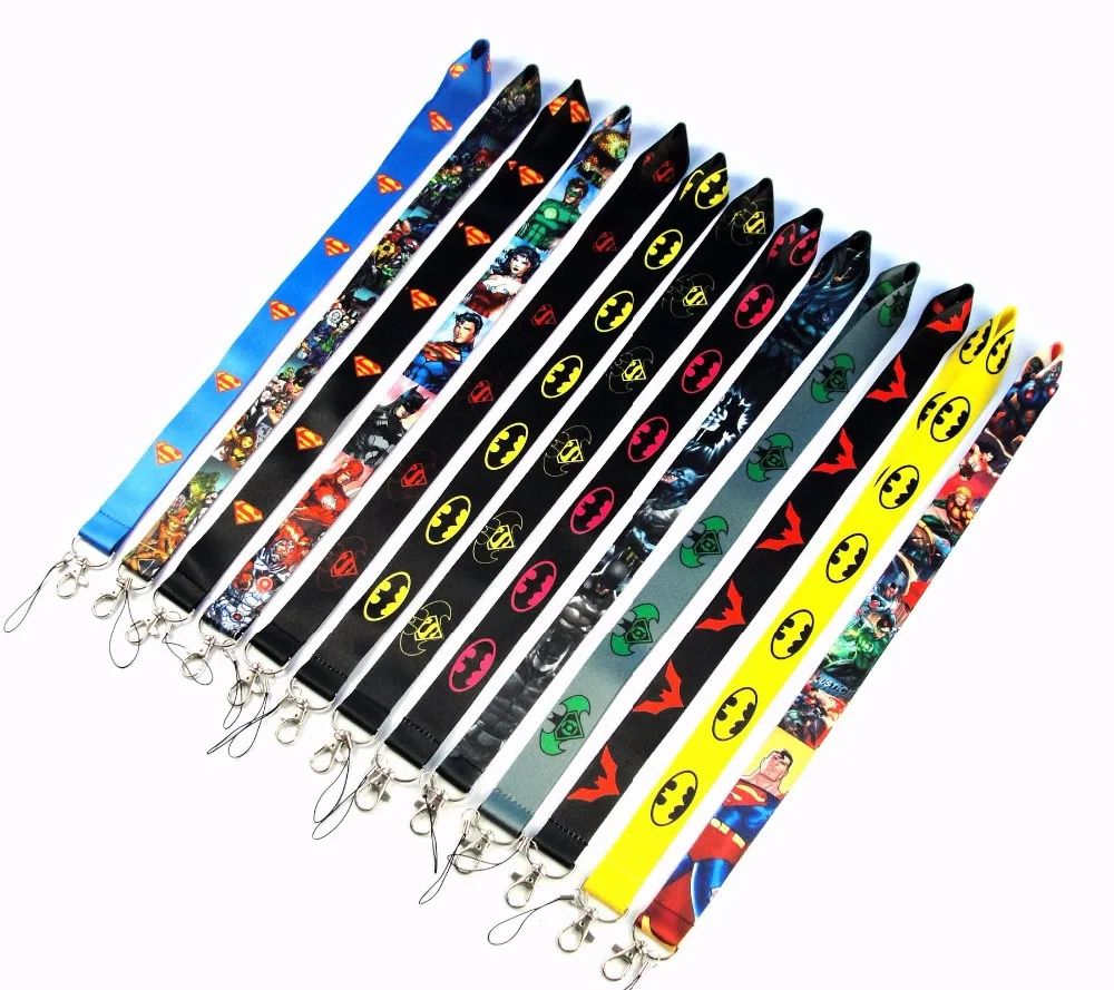 

Wholesale Cell Phone Cartoon Batman Avenger Lanyard Key Chain Necklace String E-Cigarette Neck Strap Work ID card