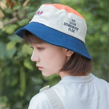 Европейское и американское Ведро Шляпы Вышитые солнцезащитный козырек шляпа Женская Повседневная дикая Корейская Рыбацкая шляпа лето