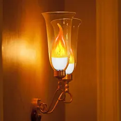 3 W E14 светодиодный энергосберегающий светильник для свечи Рождественский декоративный домашний свет пламени 220 V SMD2835 лампа