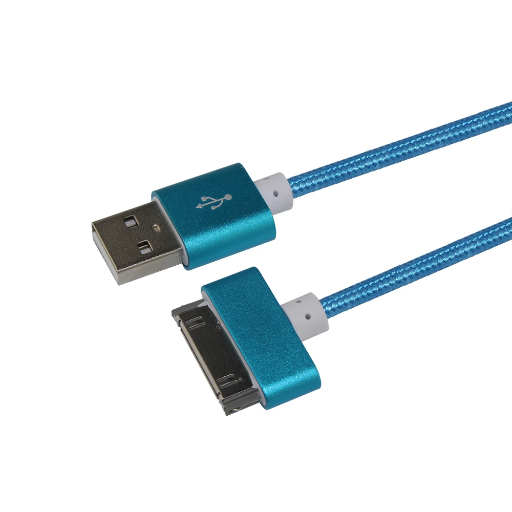 COOLSELL 1,5 м 30pin usb кабель для зарядки и передачи данных для iphone 4S ipad 2/3 красочные Алюминиевые плетеные провода высокого качества