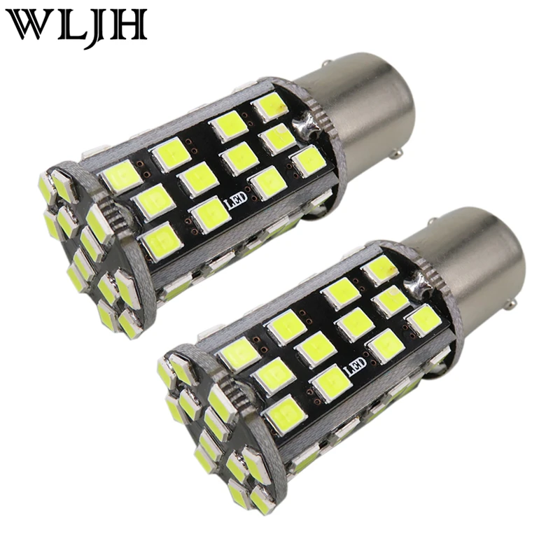 Автомобильная светодиодная лампа WLJH 2x BAY15D Canbus 2835 SMD 1157 задний стоп сигнал