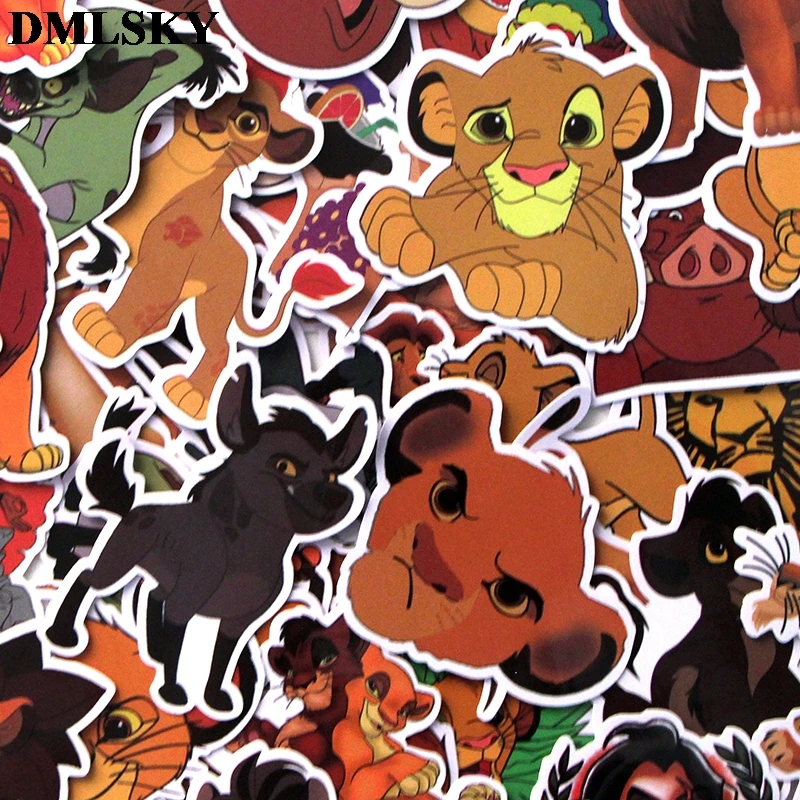 40 Pcs/set DMLSKY The Lion King Cartoon Waterproof Scrapbooking for Car Luggage Laptop Decal Diy Decoration M3550