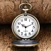 Men's Bronze Stainless Steel Case White Arabic Witchcraft and Wizardry Badge Long Chain Pocket Watch ► Photo 2/4