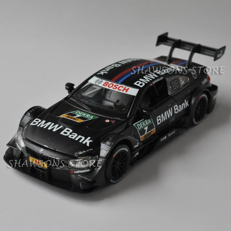 Diecast Car Model Toys 1:32 M4 DTM Racing Team Painting Pull Back Replica with Sound& Light - Цвет: No.7