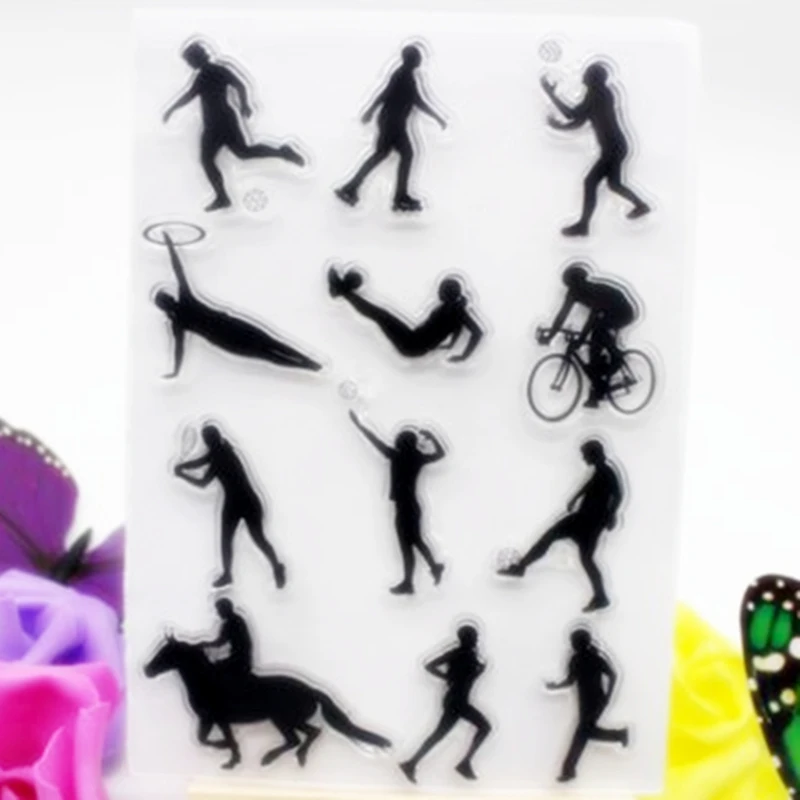 

SCS66 Sports Silicone Clear Stamps for Scrapbooking DIY Album Cards Decoration Embossing Folder Craft Rubber Stamp Tools New