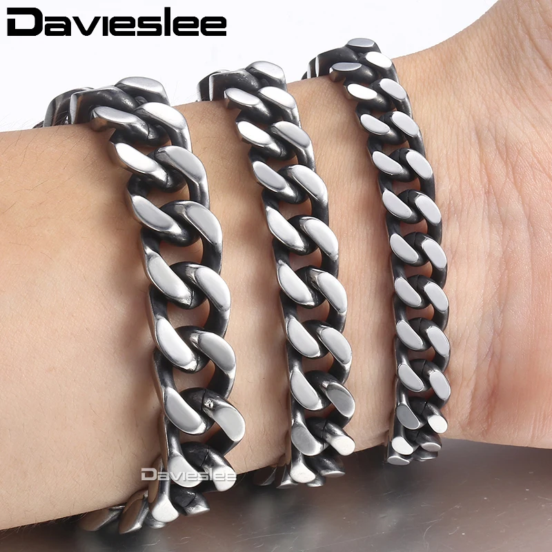 8mm Mens Double Chain Bracelet Stainless Steel Wheat Silver Tone Box Link 8-10"