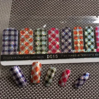 YZWLE 1 Sheet DIY Five Minutes Nails Speed Laser design Sticky Stickers Decoration For Christmas Nail Art (YZW-D015)