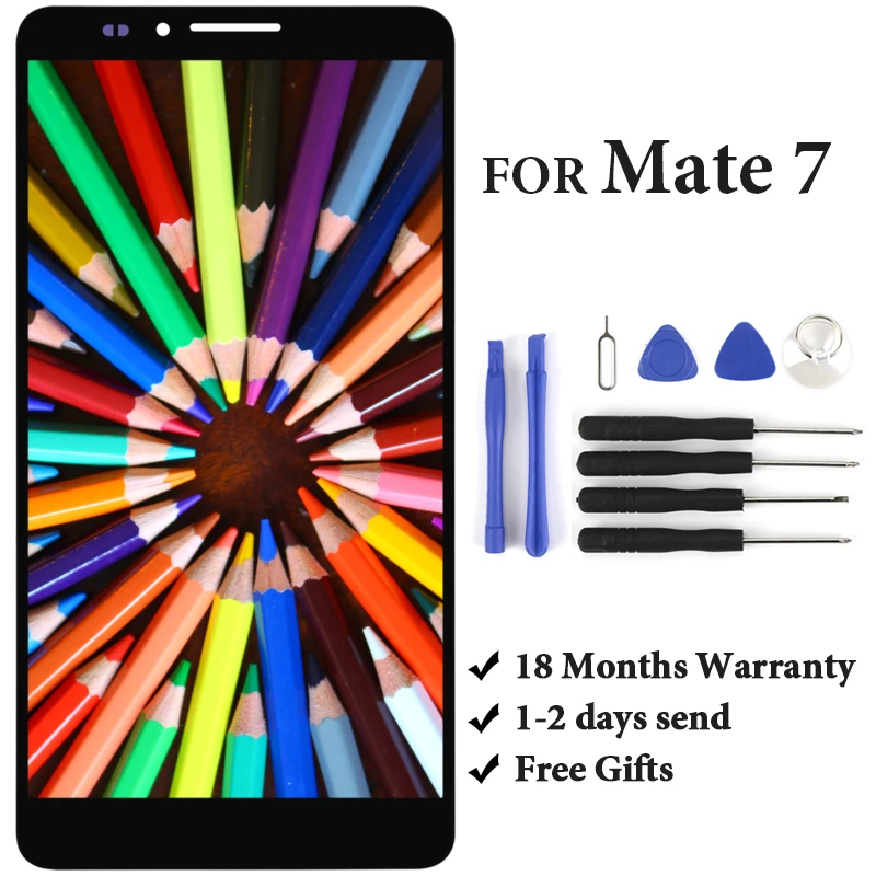 

For Mate 7 LCD 6.0'' Touch Screen MTK-L09 MT7 MT7-TL1 Assembly Display Replacement Touch Screen For Mate 7