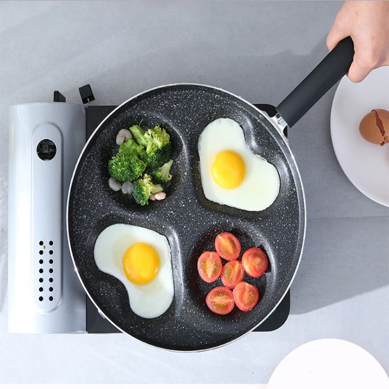 

Nonstick Cooking Frying Pan Aluminium Alloy 4 units Cookware Fry Egg Pan Pancake Steak Pan Use for Gas Cooker