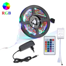 5 meter 300 leds 비 방수 rgb led 스트립 빛 2835 dc12v 60 leds/m 유연한 조명 리본 테이프 화이트 블루 레드 그린 스트립(China)