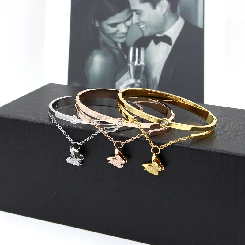 

The new butterfly rose gold bracelet Tyme Charm Bracelets Carter bracelets & bangles for women H Bangle Men Jewelry