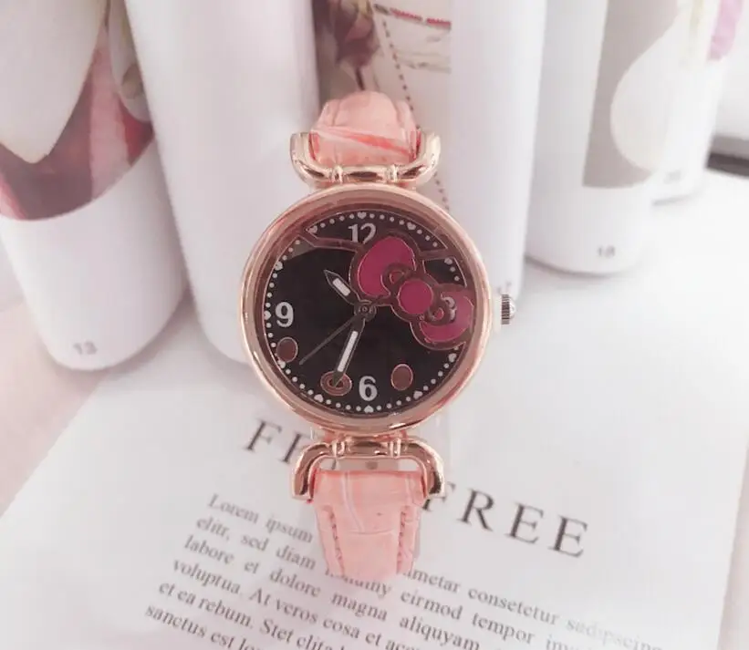 

girl cartoon cute student belt waterproof women watch Reloj Mujer