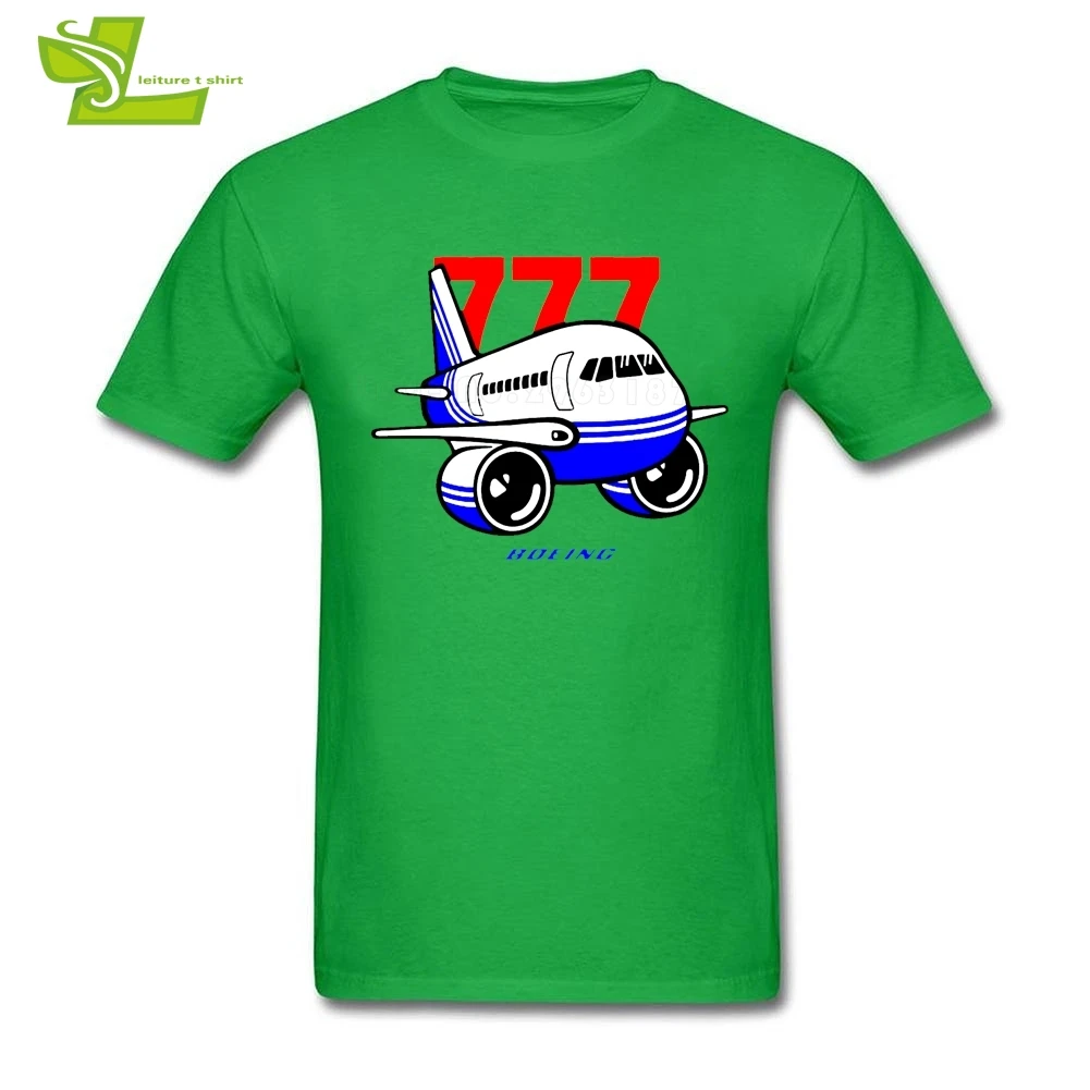 Boeing 777, Мужская футболка, новинка, Уникальные футболки, крутые, для упражнений, удобные футболки, мужские, летние, с вырезом лодочкой, для клуба, для папы, с самолетом - Цвет: Зеленый