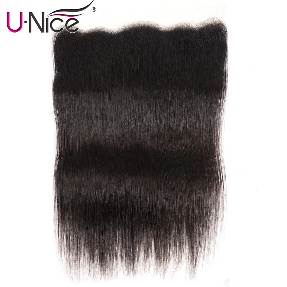 Straight Transparent Lace Frontal Closure 13X4 Free Part 10-18 Inch Pre Plucked Unice Brazilian Straight Human Hair Remy Hair