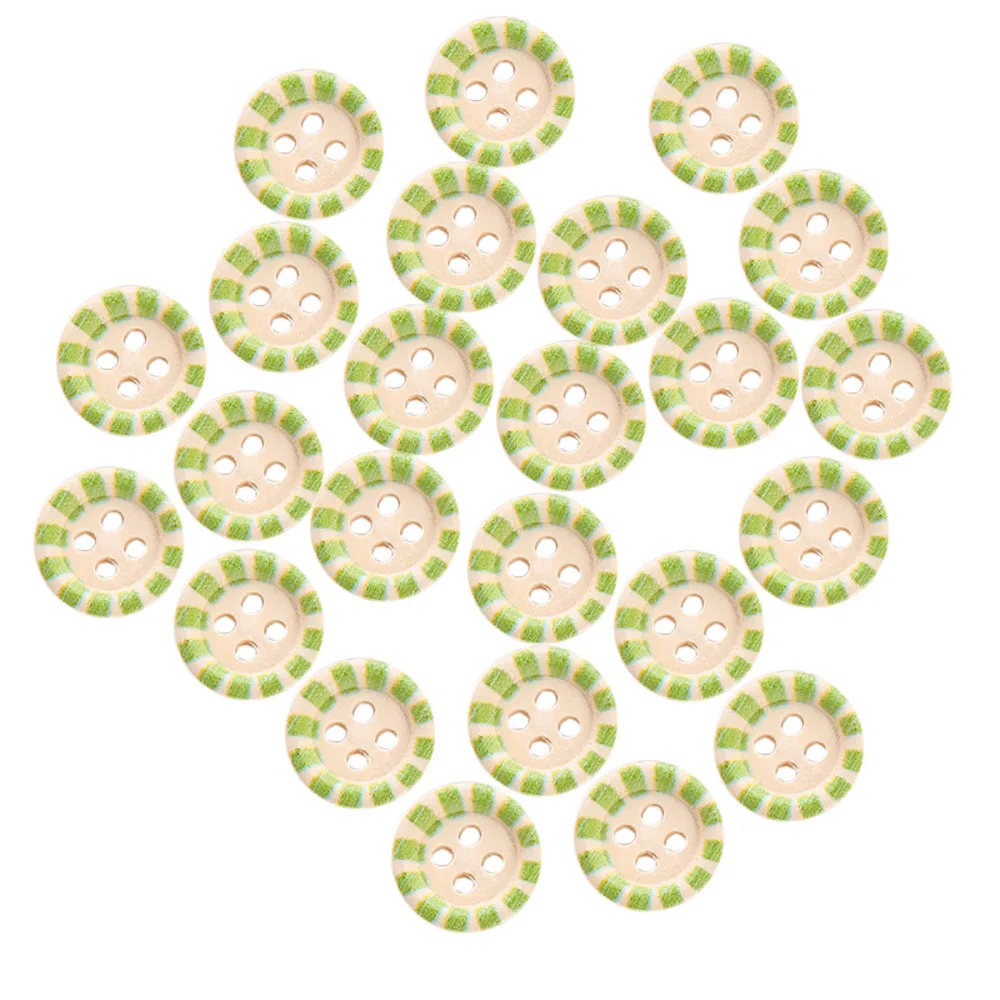 

2018 New Arrival Fashion 24pcs Natural Round Wood Love Handmade 4 Holes Eco-Friendly Buttons Sewing For Clothes Supply Hot #35