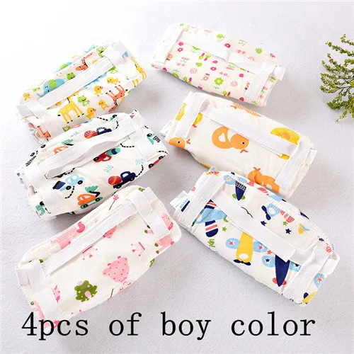 4pcs of boy color Подгузники Многоразовые Детские многоразовые подгузники многоразовые трусики полотняный подгузник моющийся подгузник Новинка Подгузники 4 шт./лот DBT-YTNK011-4P - Цвет: 4pcs of boy color