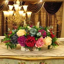 Европейский пользовательский цветочный розовый цветочный дизайн моделирование американская пасторальная ваза цветочный Комплект
