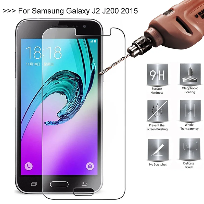 

2.5D 0.26mm 9H Premium Tempered Glass For Samsung Galaxy J2 J200 2015 Screen Protector Toughened Protective Film