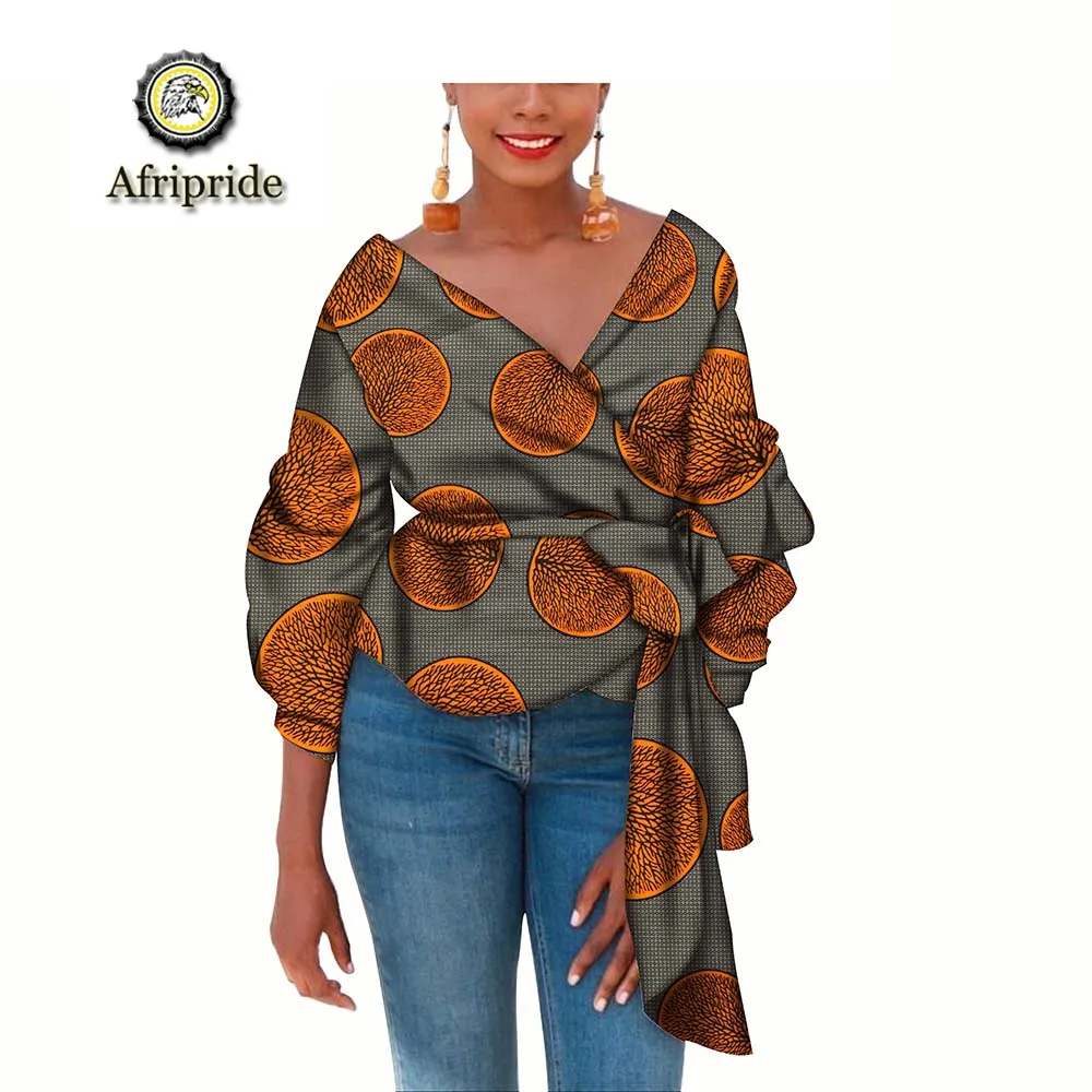 2019 african coats AFRIPRIDE dashiki bazin riche ankara print coat private custom pure cotton v-neck coat spring&autumn S1824010