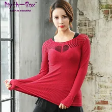 Женские футболки для йоги Тонкий Тощий Бег Фитнес с длинным рукавом сердце Тип выдалбливают Спортивная футболка быстросохнущая топы тренажерный зал тренировочная блуза