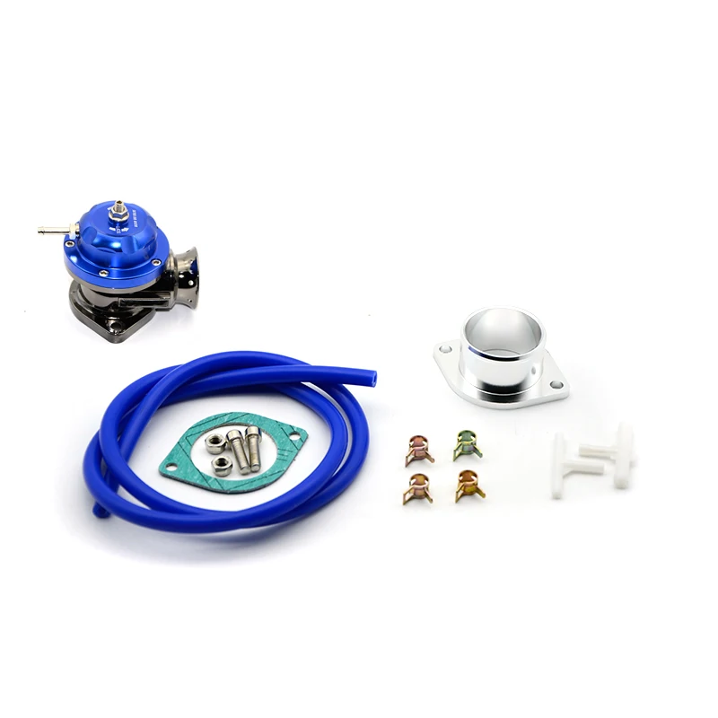 Универсальный тип-RS турбо предохранительный клапан регулируемый 25psi BOV выдувной дамп/предохранительный адаптер 5 цветов - Цвет: Blue