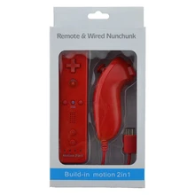 10PCS a lot 7 Colors Built-in motion 2in1 for Nintendo Wii remote & nunchunck  Gamepad/jostick/controller with Motion Plus