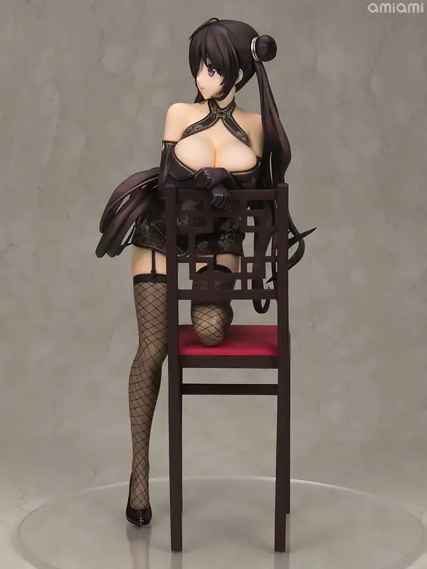 

22cm Sexy adult Anime Alphamax Skytube Misaki Kurehito Fuyuki Mari Cheongsam girl PVC action figure toy gift