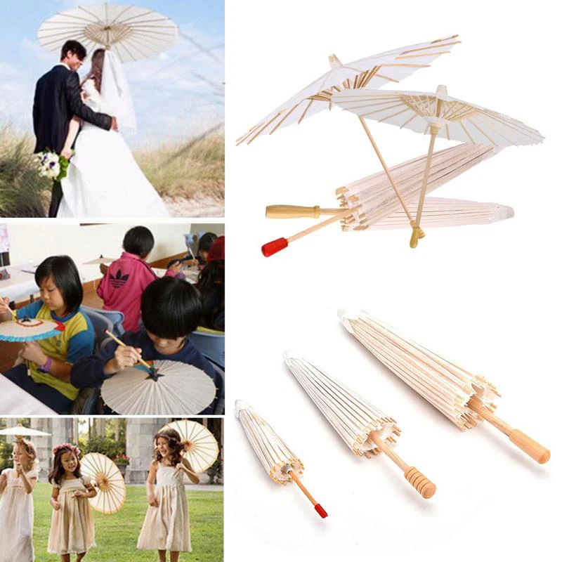 

Vintage White Wedding Umbrella Cosplay Photo Prop Paper Party Decor Bridal DIY Craft