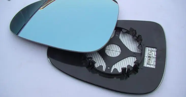 Billige Osmrk rückansicht blau spiegel mit led gelb blinker pfeil und elektrische heizung für Volkswagen passat b6 b7 cc golf jetta r36