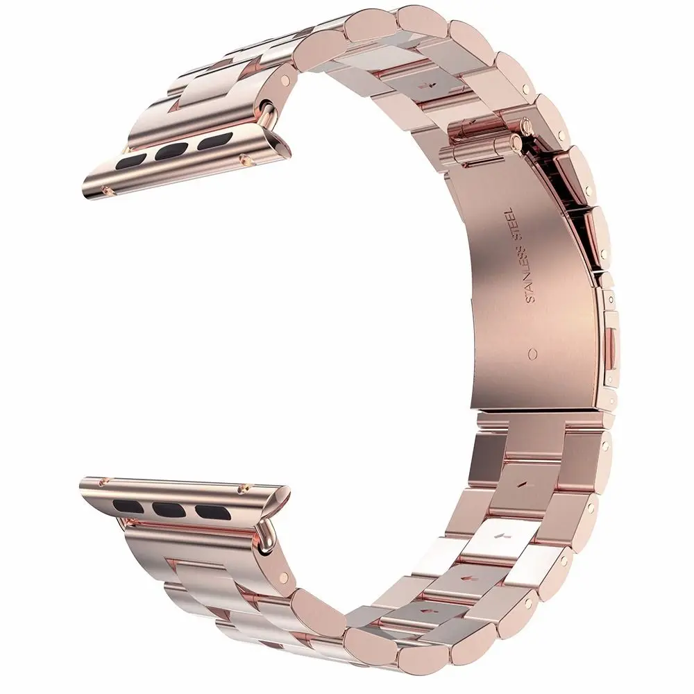 Ремешок из нержавеющей стали для Apple Watch Band 42 мм 38 44 40 металлический звеньевой